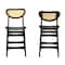 Baxton Studio Hesper Mid-Century Modern Dark Brown Finished Wood and Rattan 2-Piece Counter Stool Set, PR 239-2PC-13416-ZORO - alternate 9